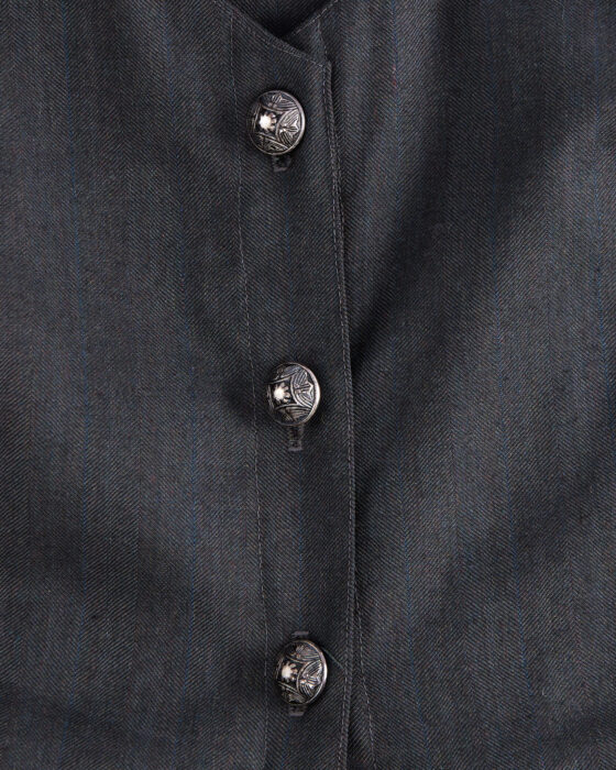 Платье из серой шерстяной ткани — фото 4