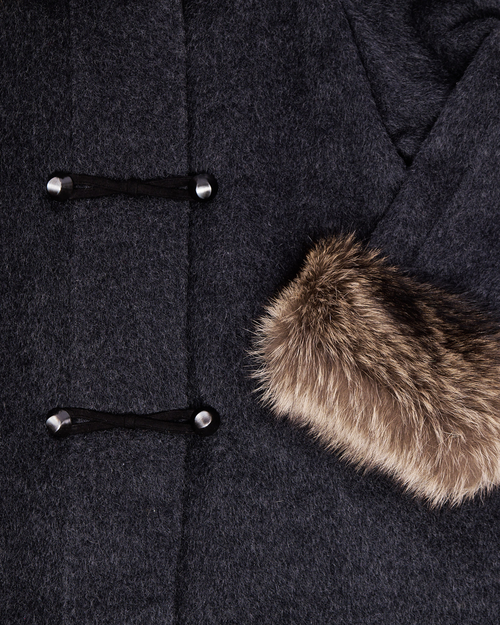 Шерстяное пальто с меховой отделкой Steinbock — фото 3