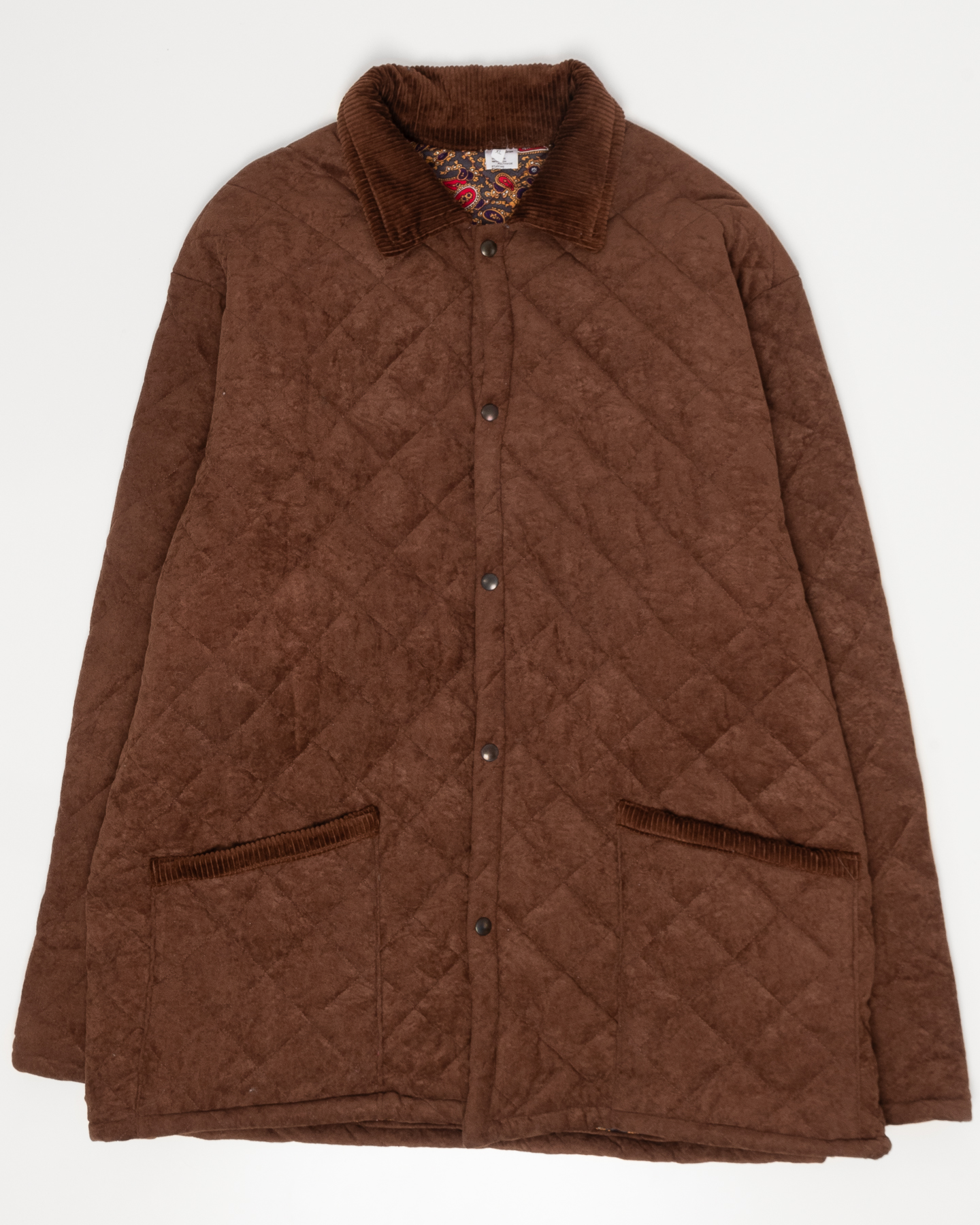 Стеганая куртка с бархатистым воротником