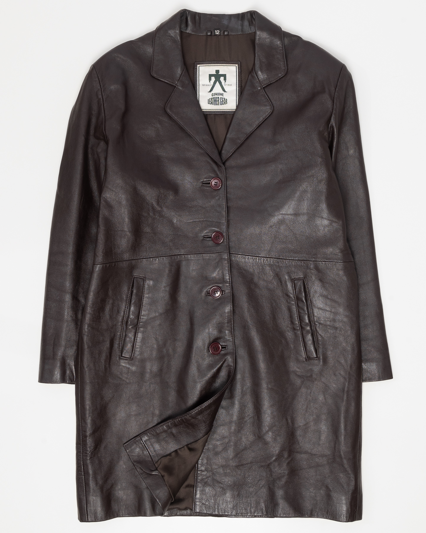 Пальто из натуральной кожи