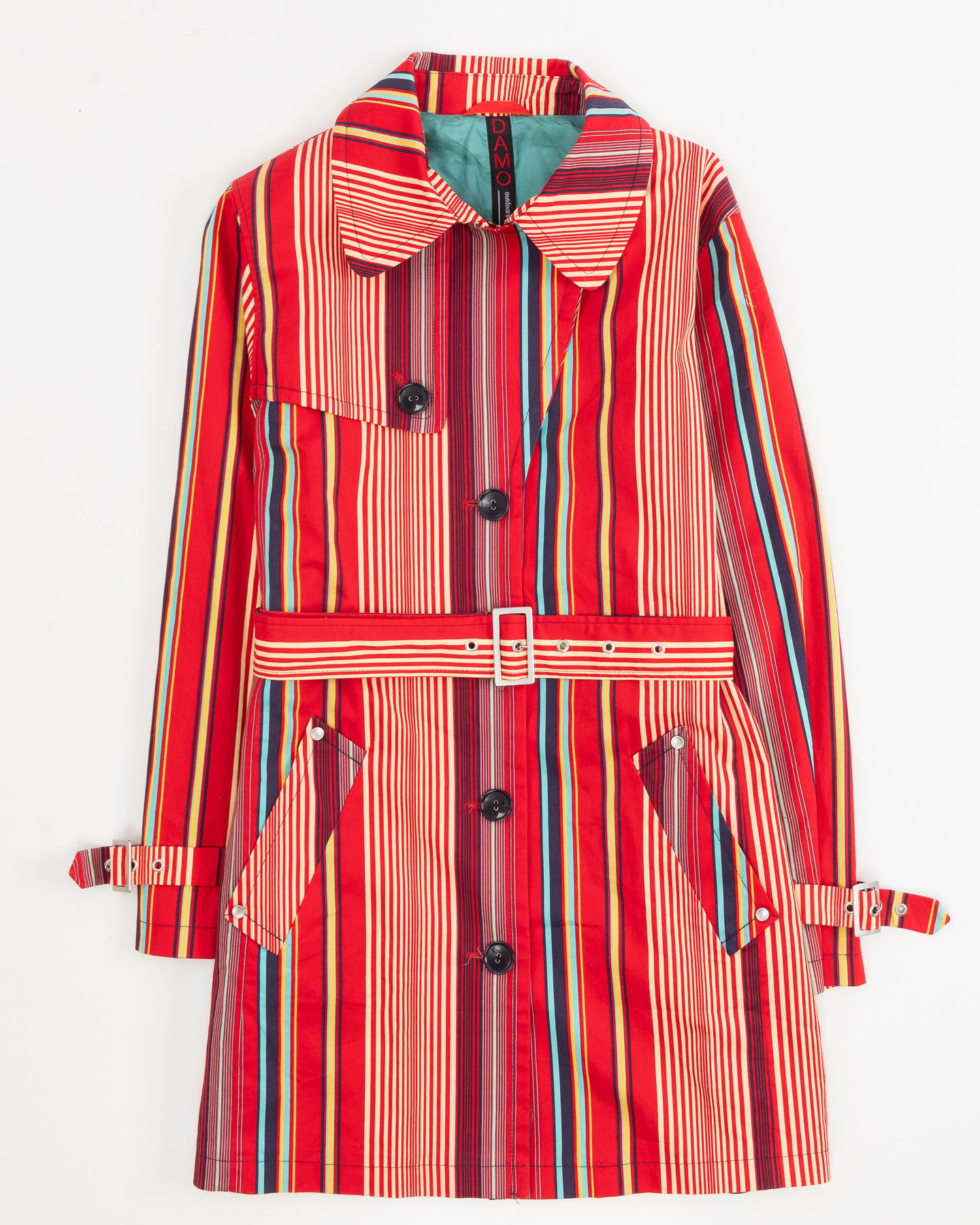 Плащ с принтом в полоску DAMO DAMO