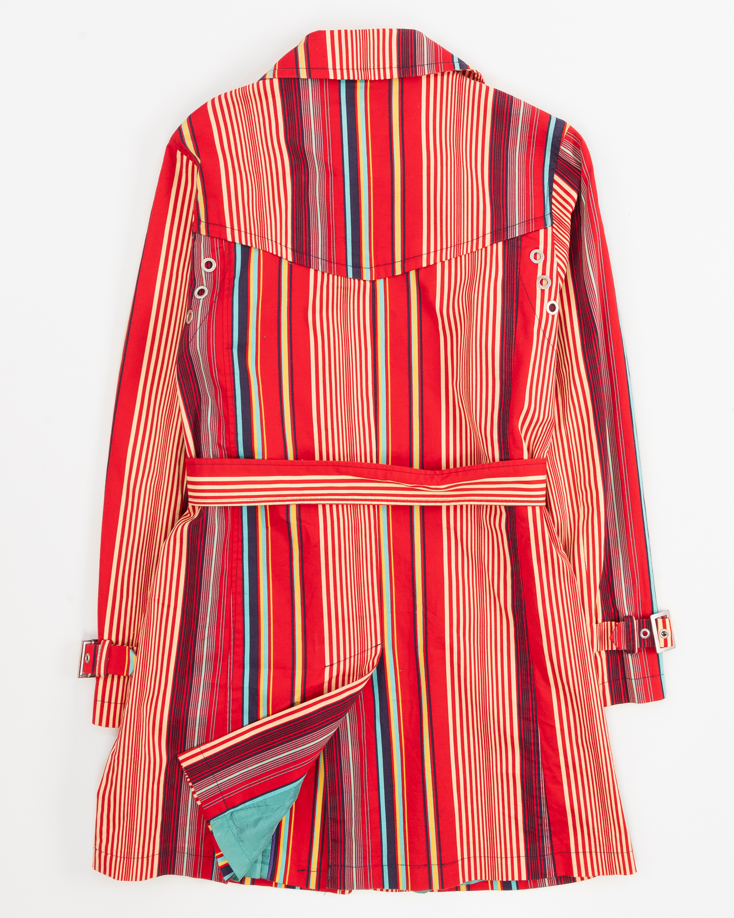 Плащ с принтом в полоску DAMO DAMO — фото 2