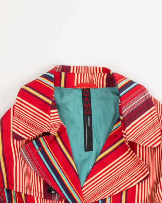 Плащ с принтом в полоску DAMO DAMO — фото 3