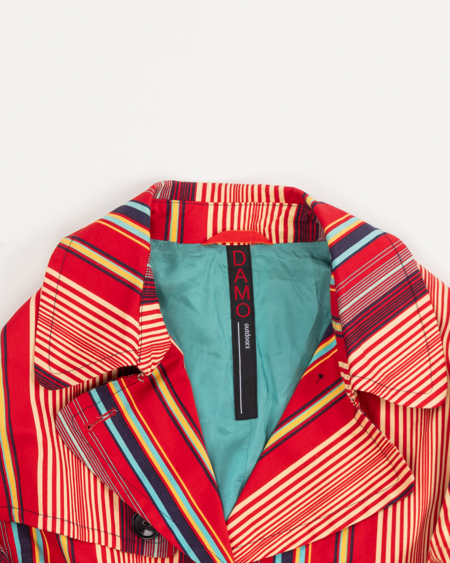 Плащ с принтом в полоску DAMO DAMO — фото 3