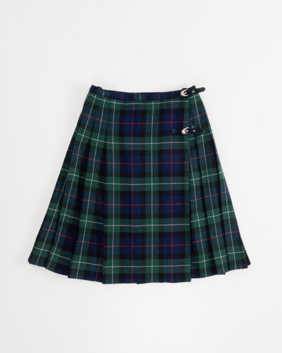 Шерстяной килт в зелено-синем тартане