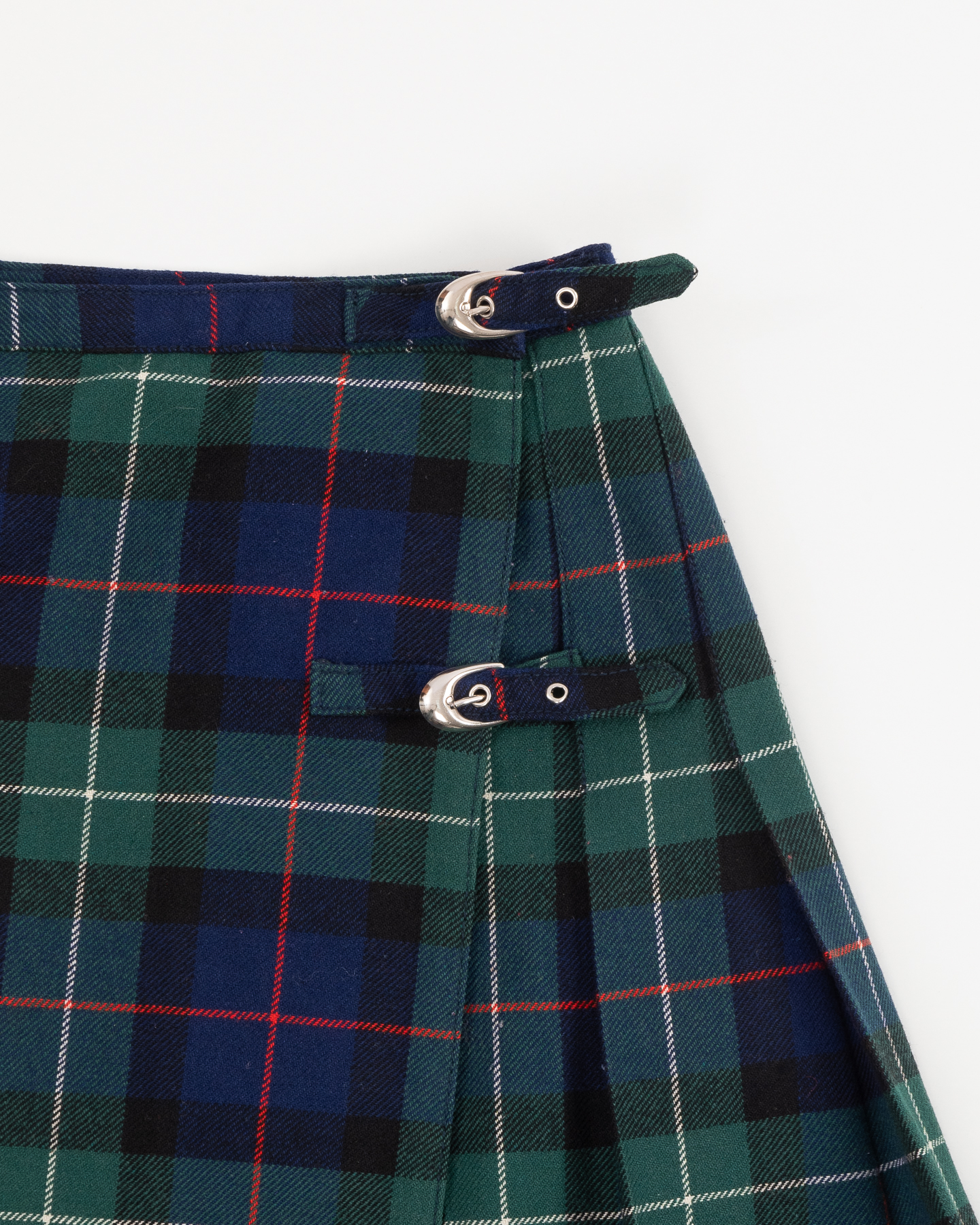 Шерстяной килт в зелено-синем тартане — фото 3