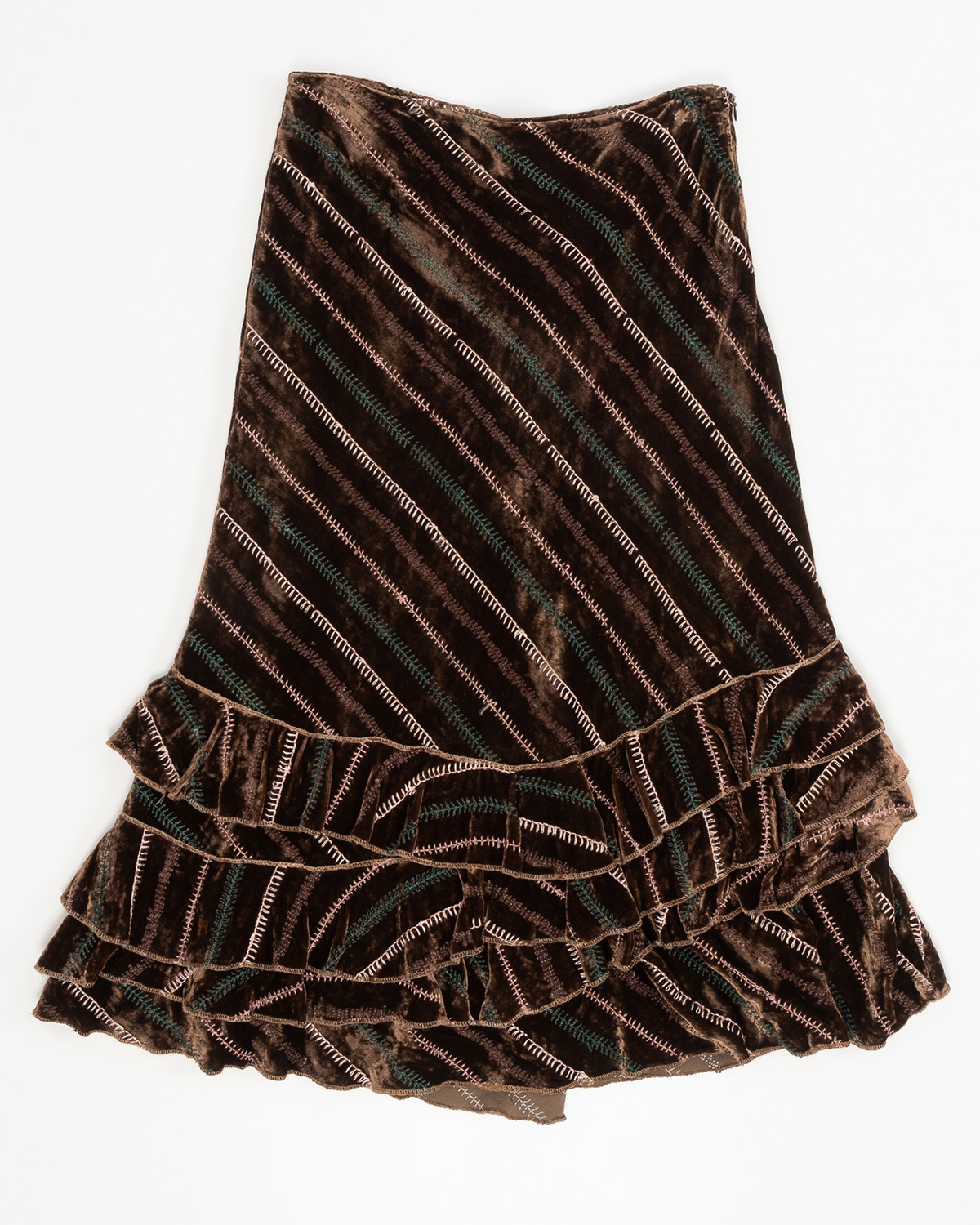 Бархатная юбка с узором — фото 2