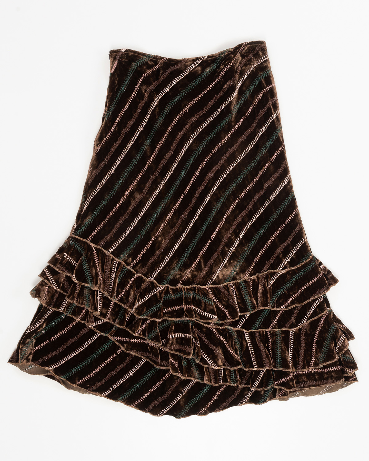 Бархатная юбка с узором