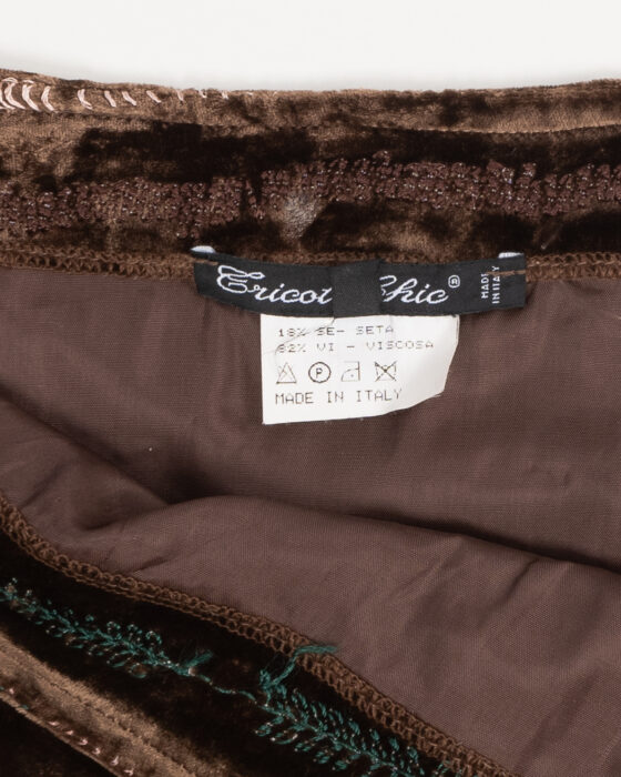 Бархатная юбка с узором — фото 4