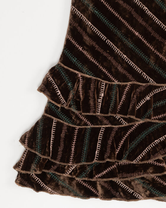 Бархатная юбка с узором — фото 3