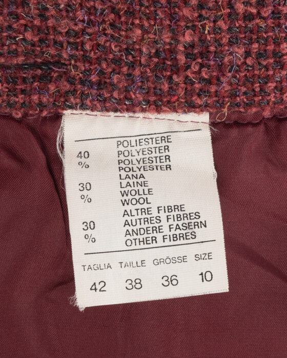 Шерстяная юбка в ягодном оттенке — фото 5