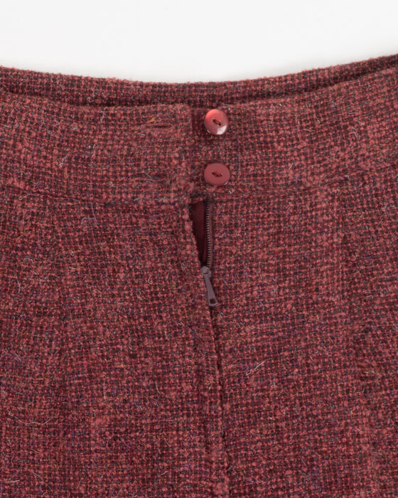 Шерстяная юбка в ягодном оттенке — фото 6