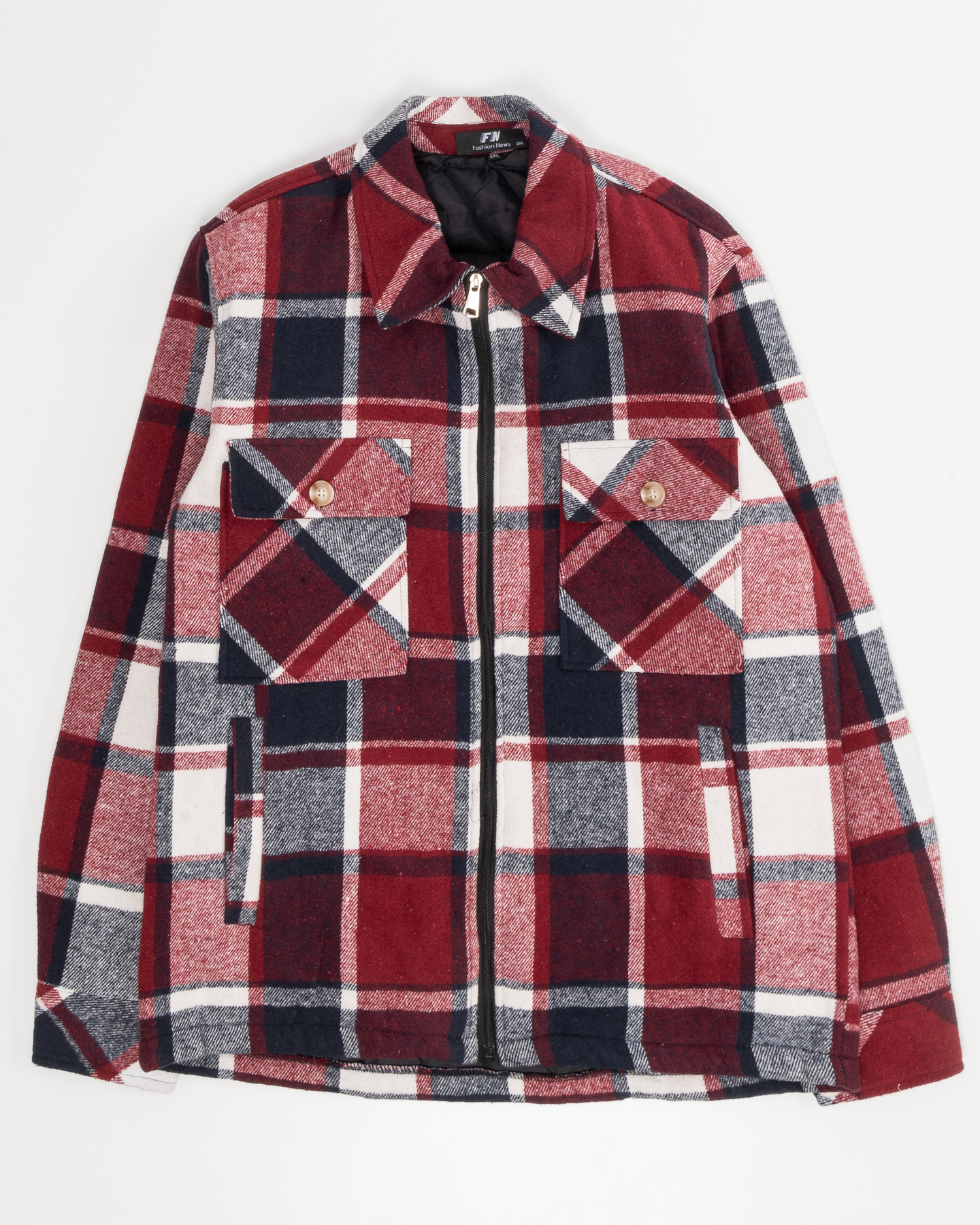 Рубашка-куртка в крупную клетку Fashion News
