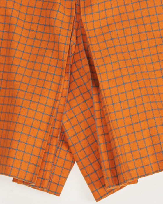 Юбка-шорты в клетку из плотной шерсти — фото 4