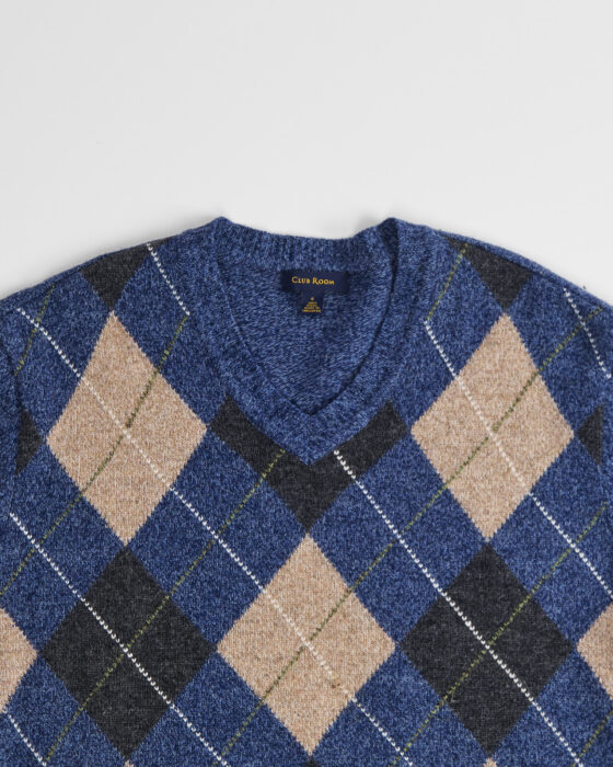 Свитер с ромбами из шерсти Club Room Club Room — фото 3