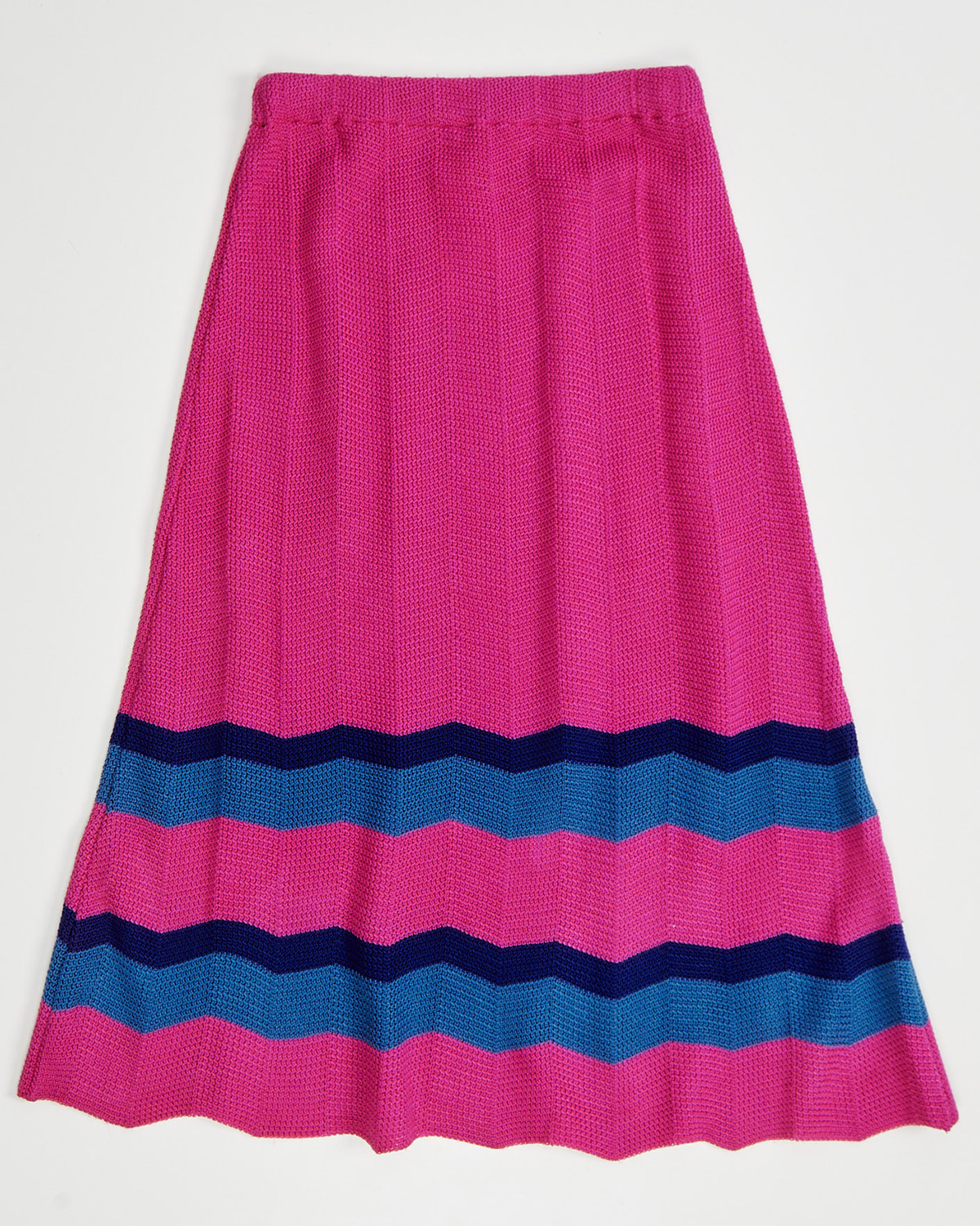 Вязаная юбка с контрастными полосами