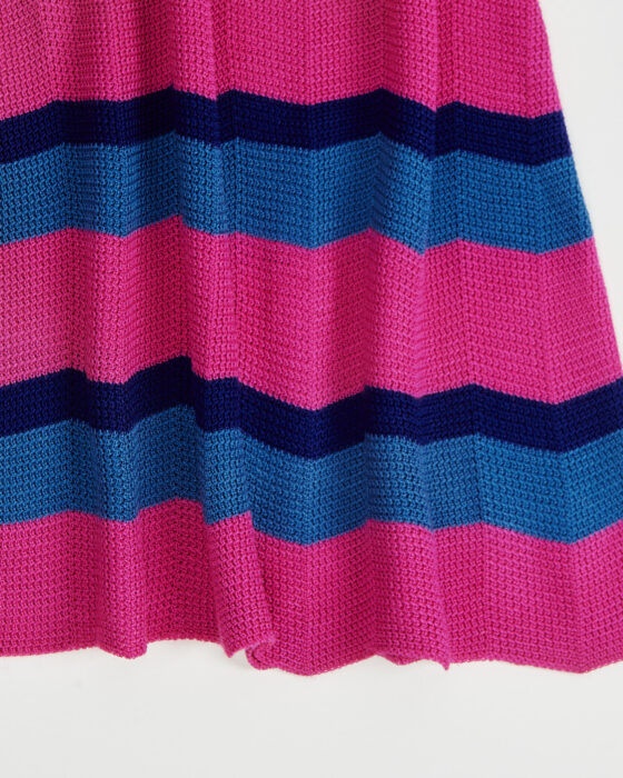 Вязаная юбка с контрастными полосами — фото 3