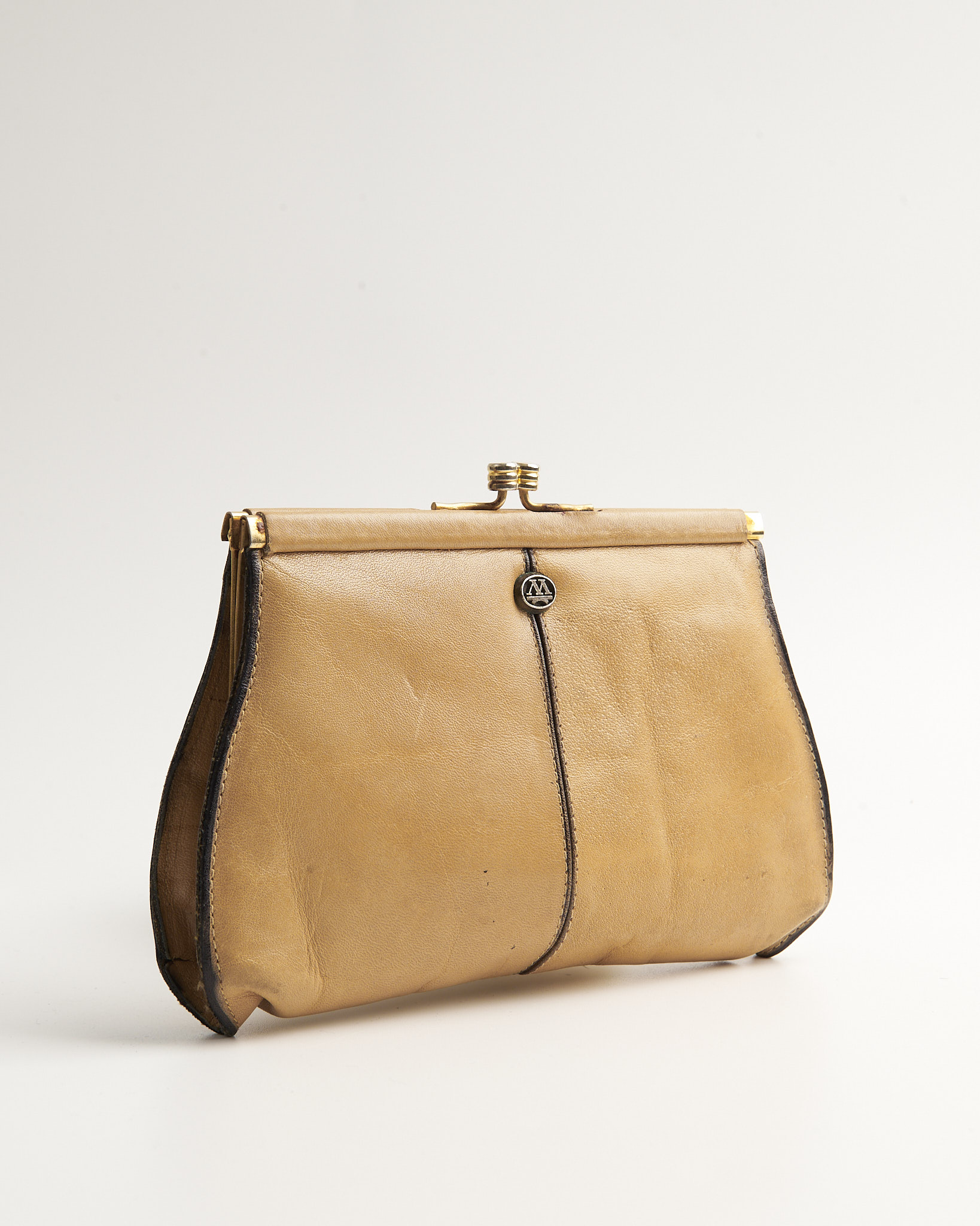 Винтажный клатч из натуральной кожи — фото 3