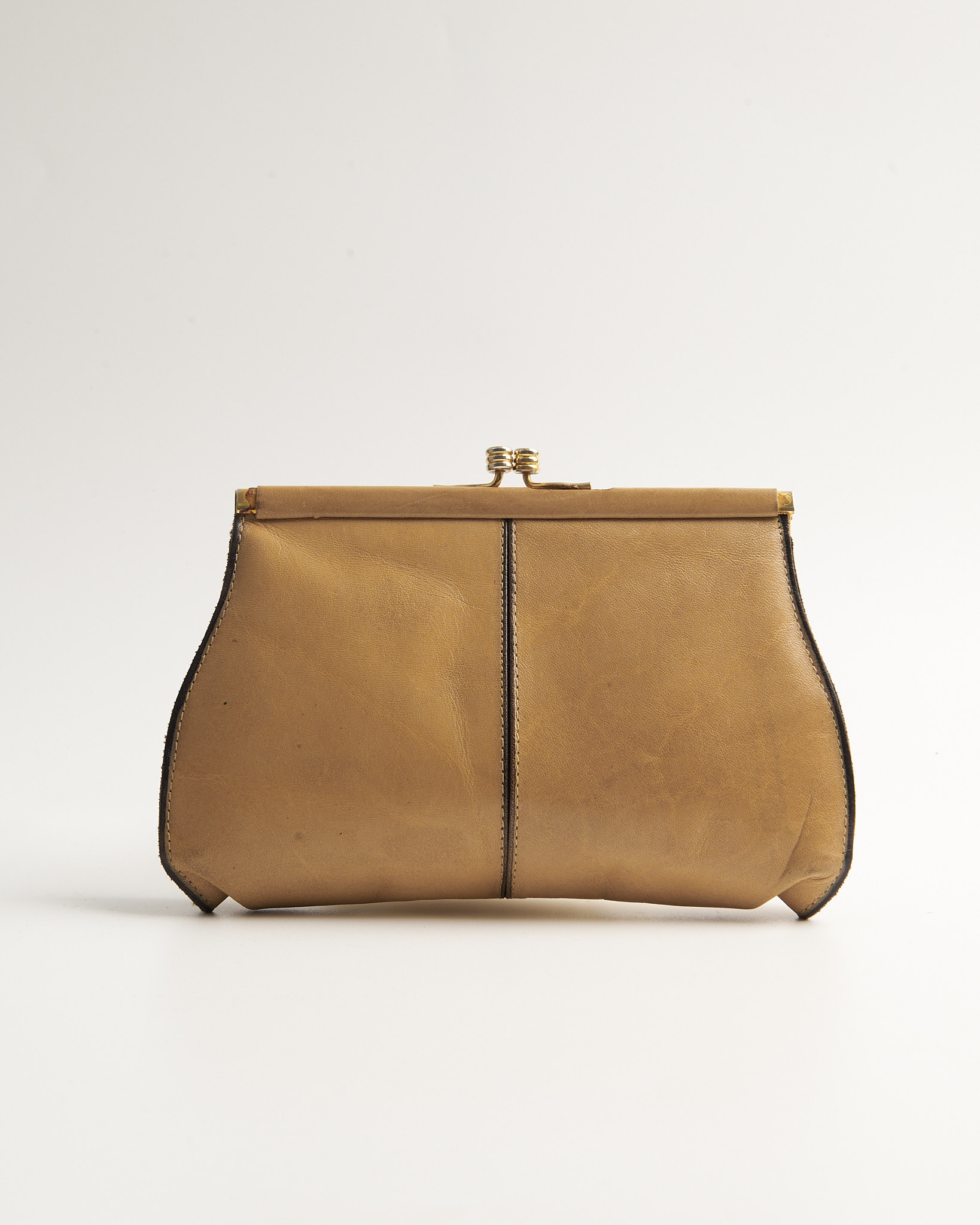 Винтажный клатч из натуральной кожи — фото 4