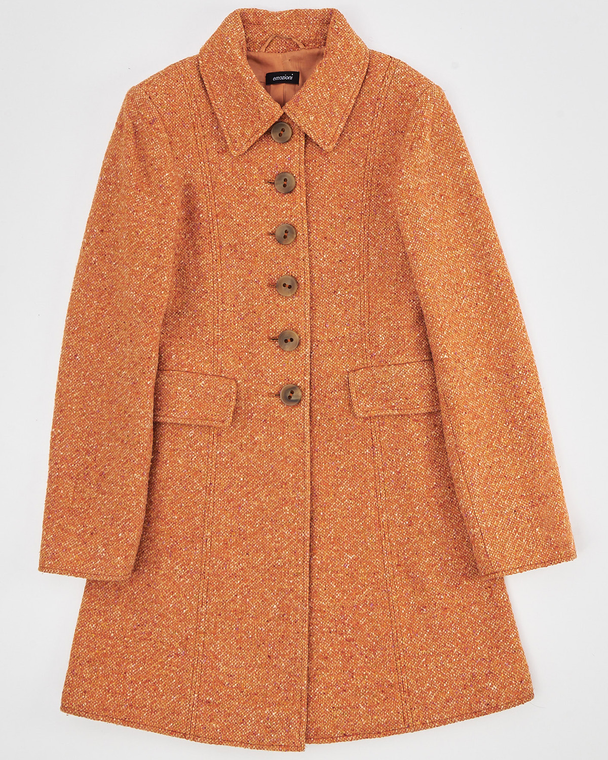 Пальто из твидовой шерсти Emozioni
