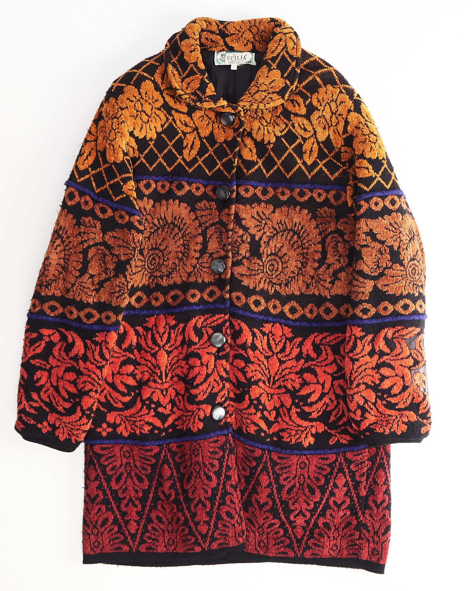 Пальто с жаккардовым узором