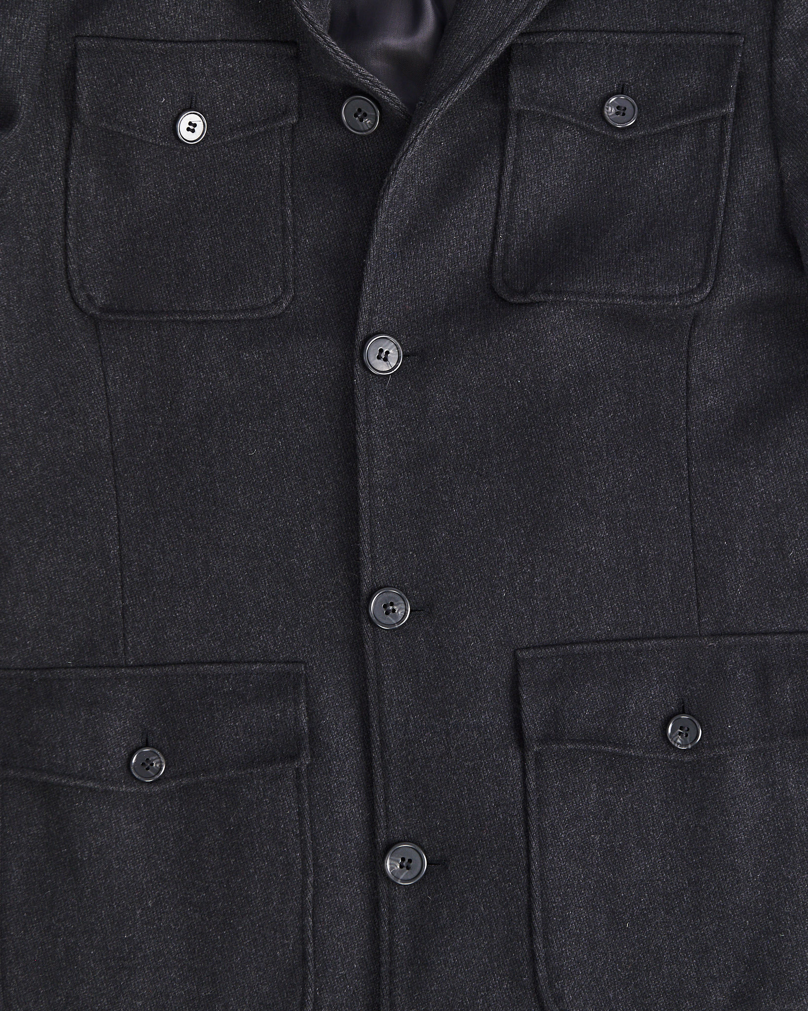 Шерстяное пальто с накладными карманами — фото 4