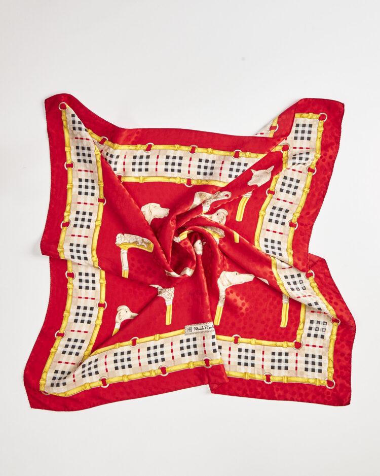 Винтажный платок с орнаментом Renato Balestra