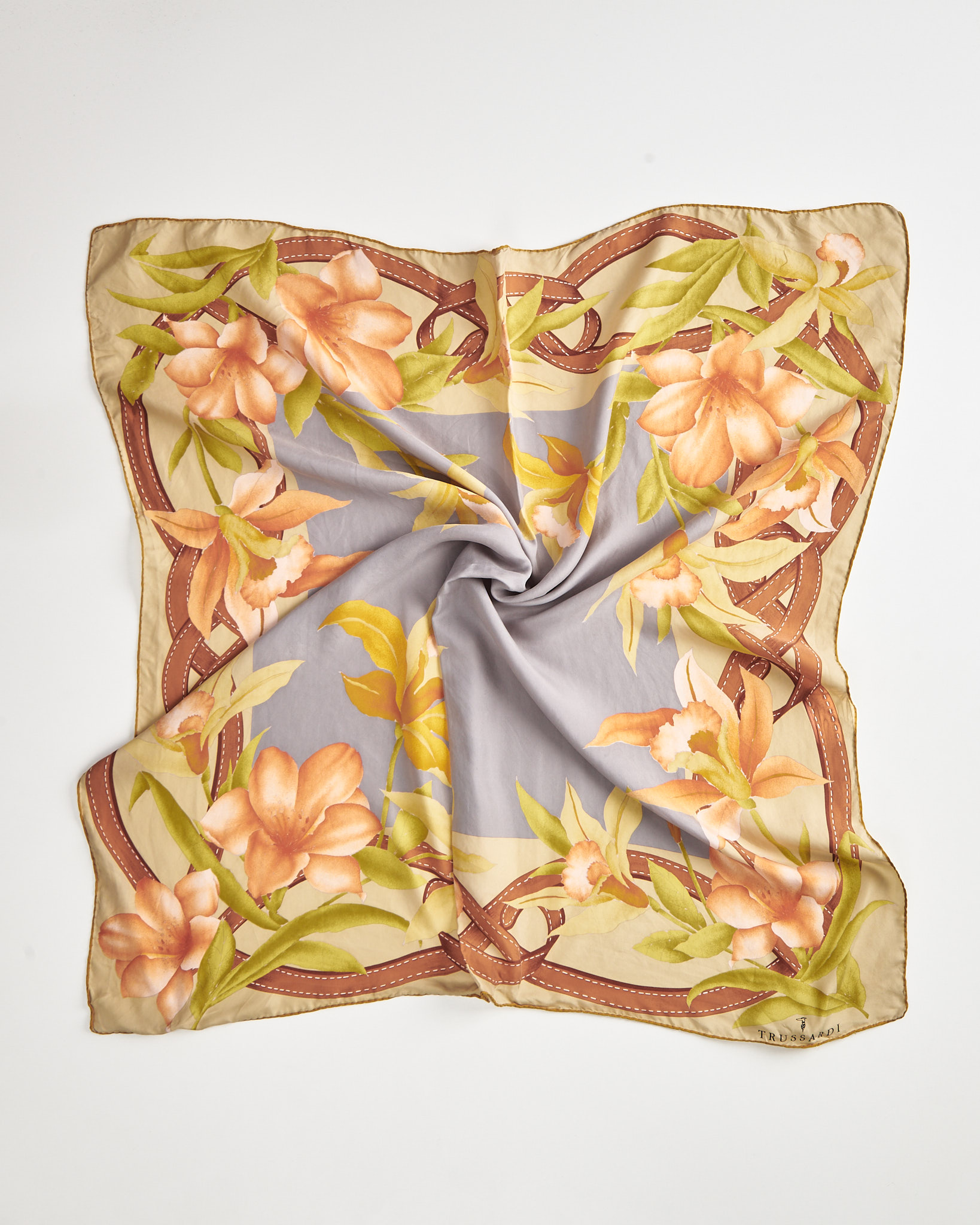 Платок с цветочным принтом Trussardi Trussardi