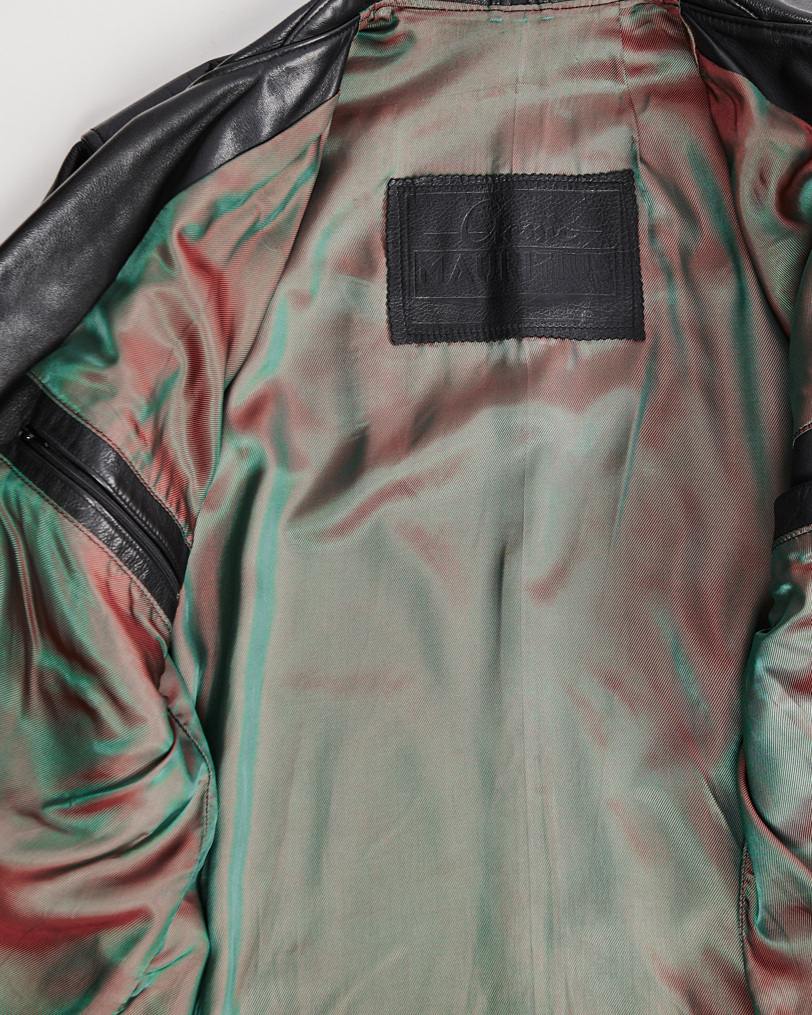 Кожаная двубортная куртка-пиджак — фото 5