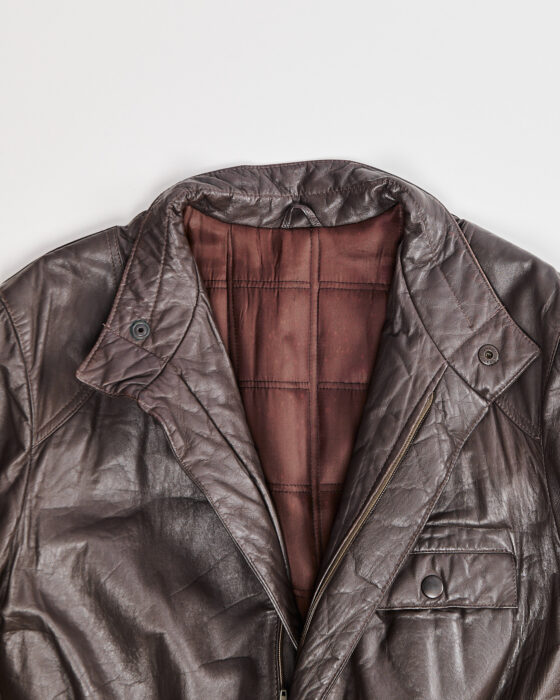 Кожаная парка с утяжкой по талии — фото 3