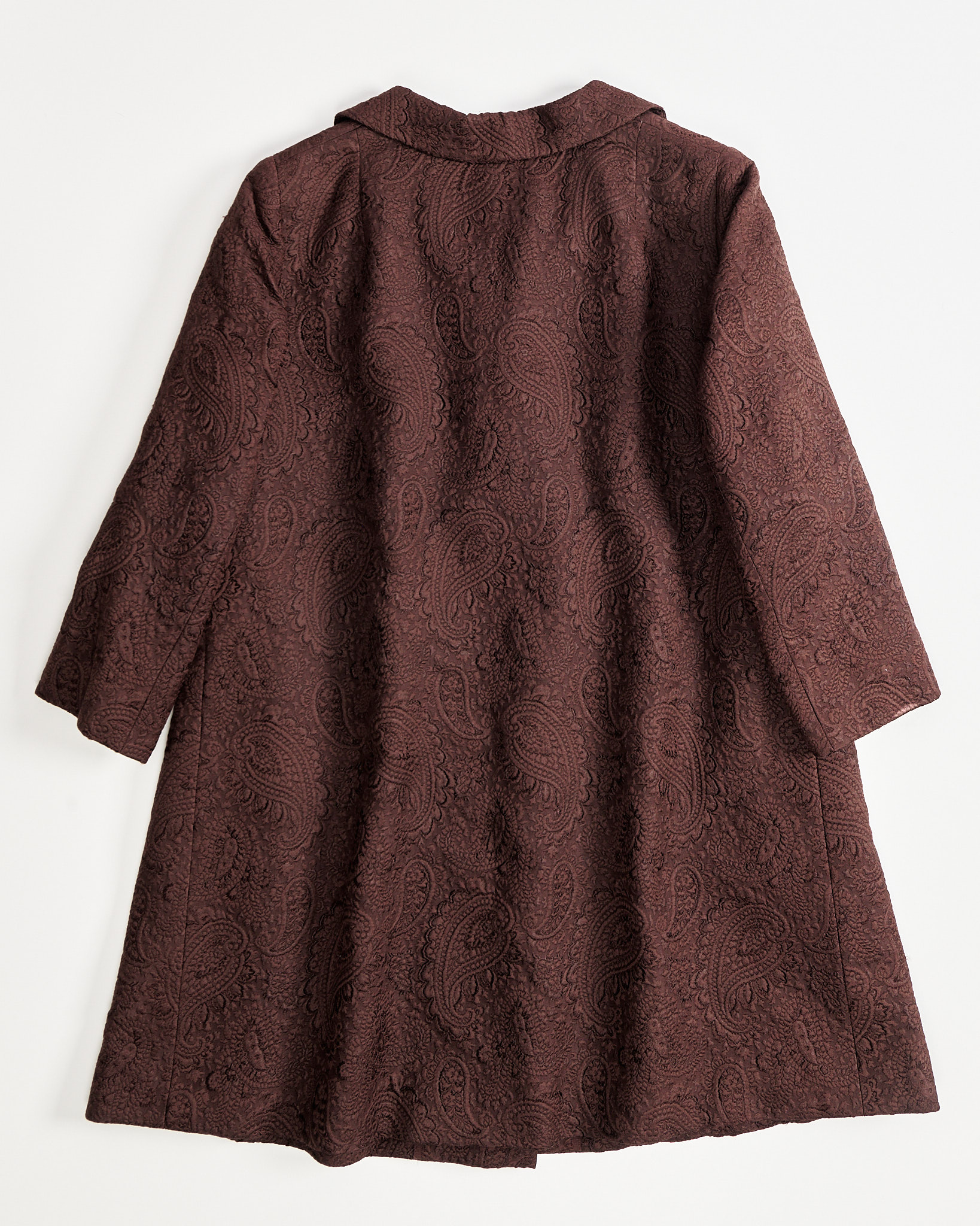 Пальто из парчи с жаккардовым узором — фото 2