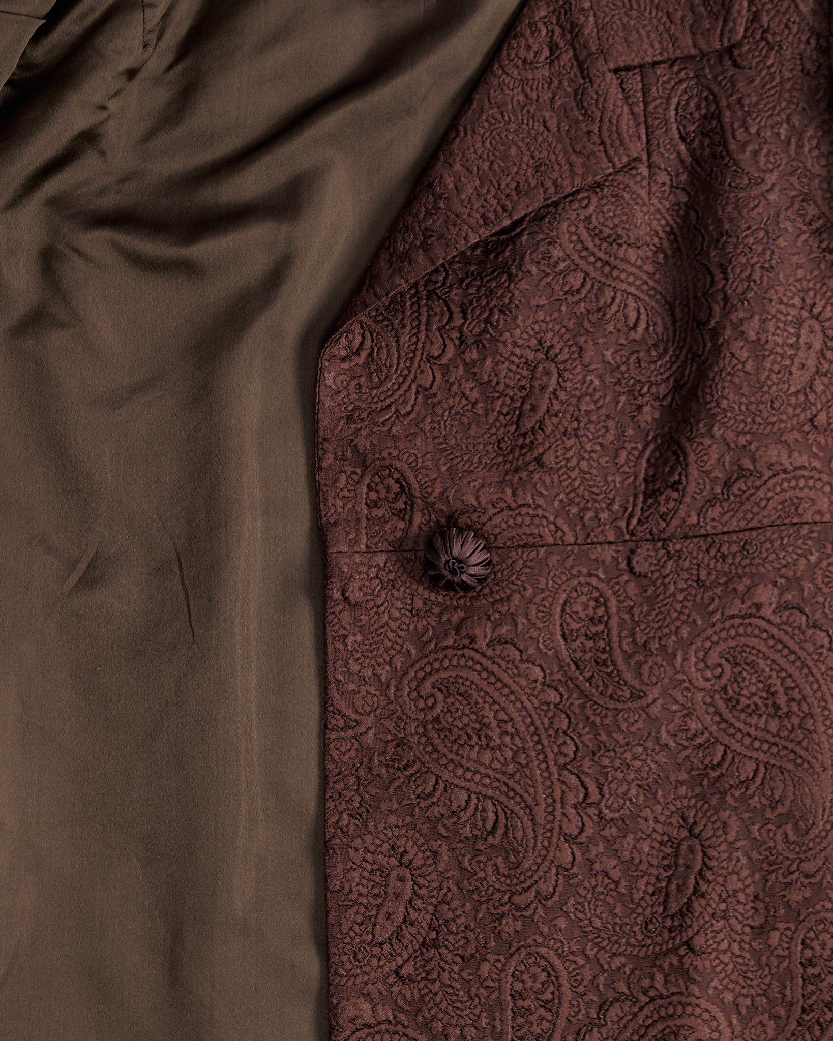 Пальто из парчи с жаккардовым узором — фото 4