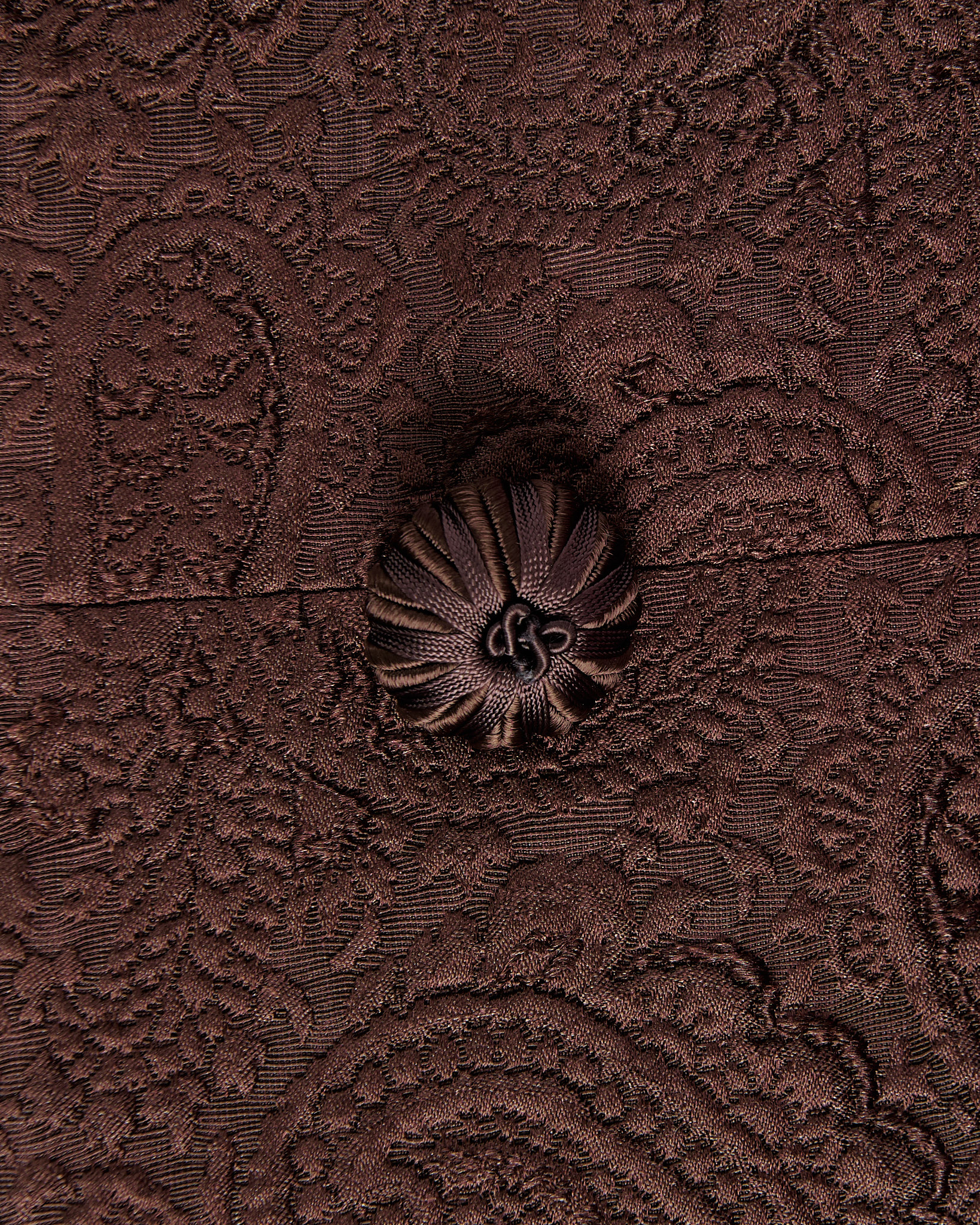 Пальто из парчи с жаккардовым узором — фото 5