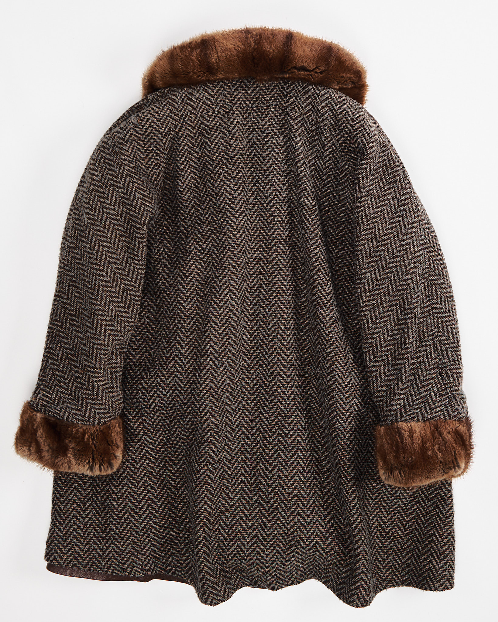 Итальянское двустороннее пальто с мехом — фото 4