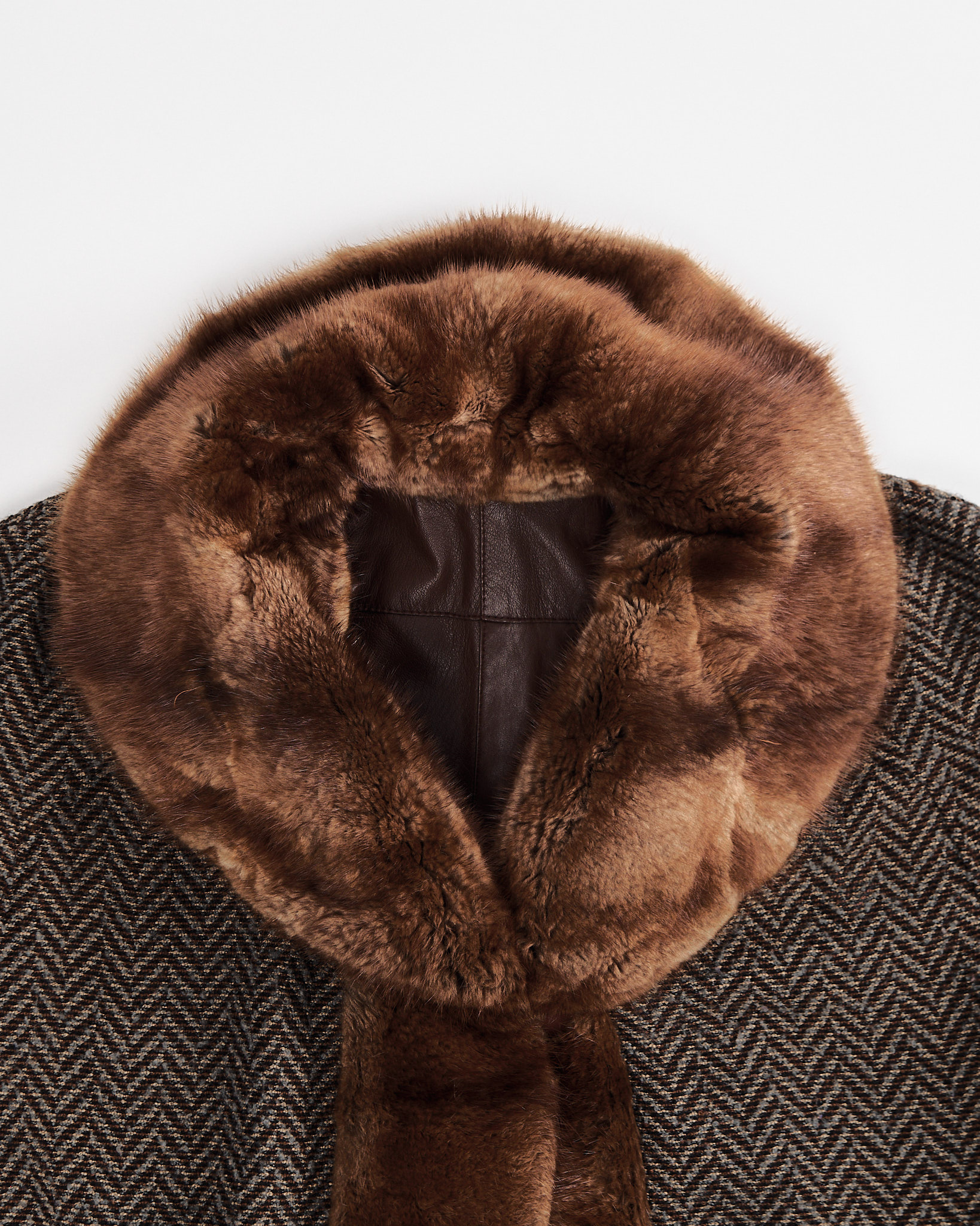 Итальянское двустороннее пальто с мехом — фото 5