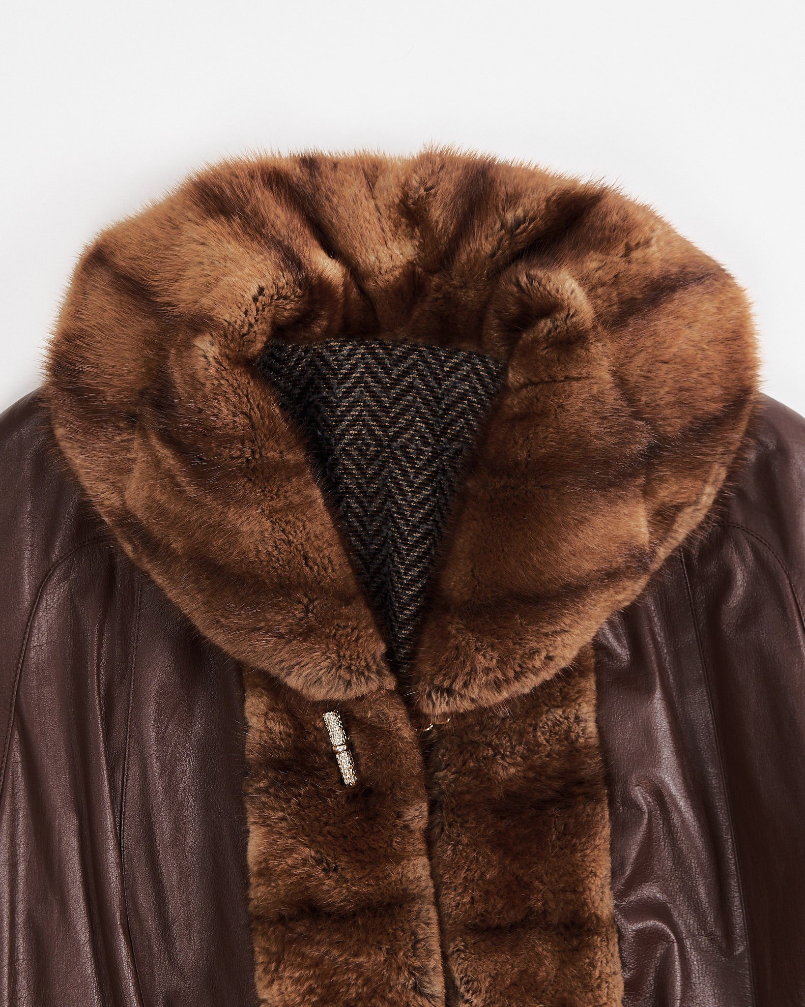 Итальянское двустороннее пальто с мехом — фото 6