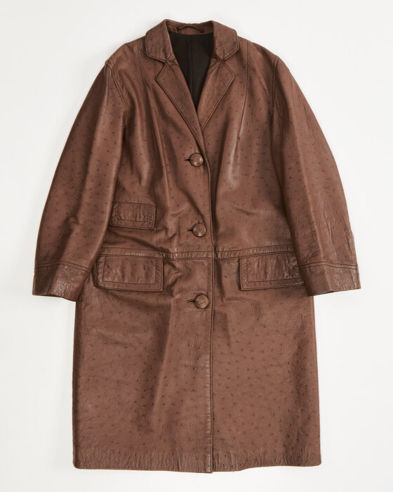 Тренч из натуральной кожи made in Italy