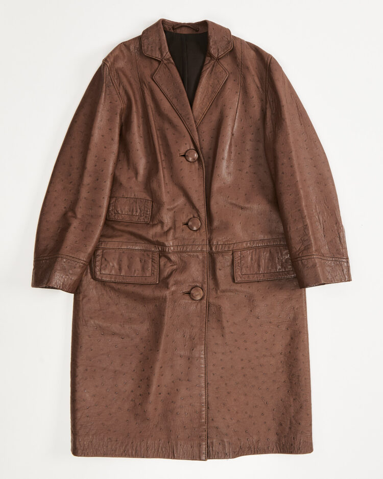 Тренч из натуральной кожи made in Italy