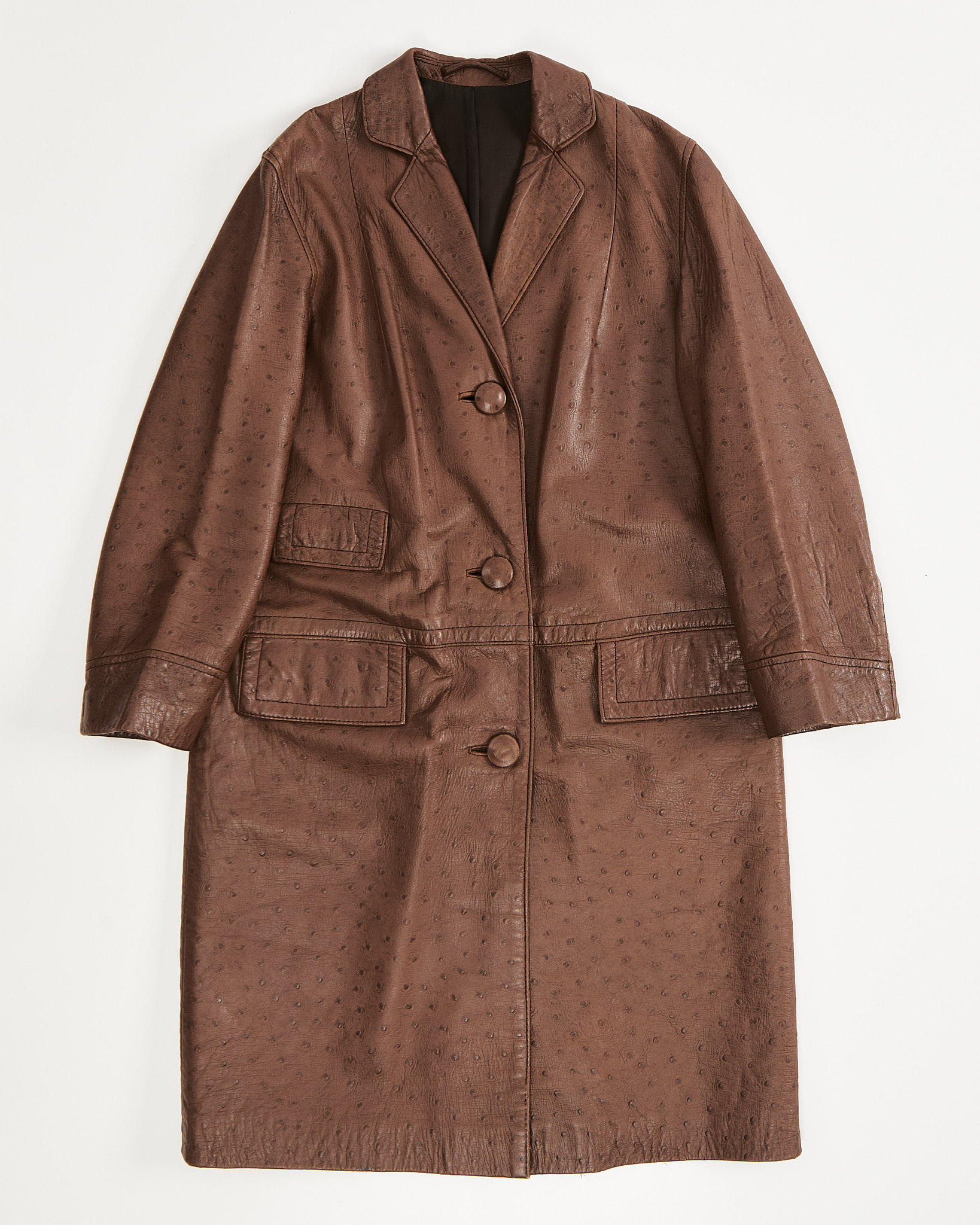 Тренч из натуральной кожи made in Italy