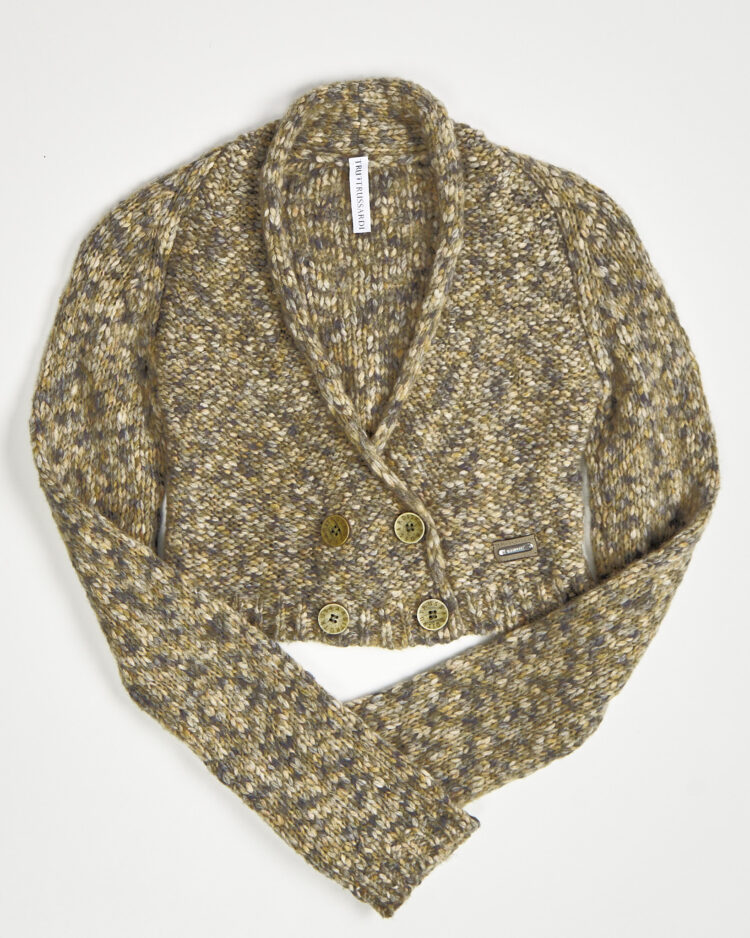 Короткий шерстяной кардиган Trussardi