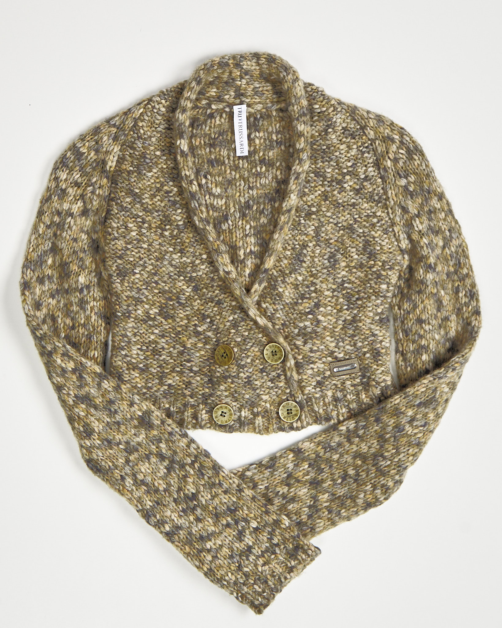 Короткий шерстяной кардиган Trussardi Trussardi