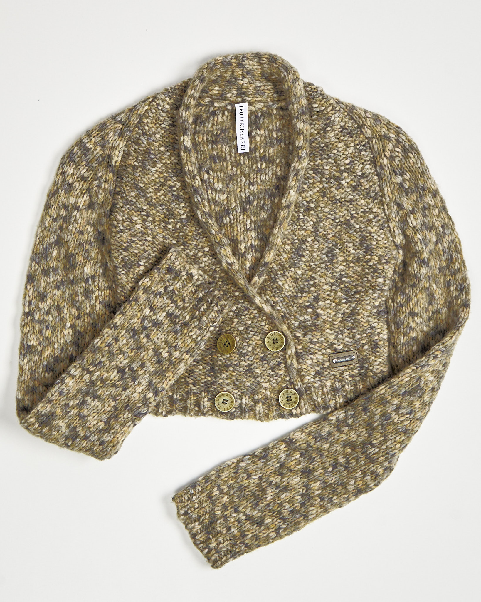 Короткий шерстяной кардиган Trussardi Trussardi — фото 2