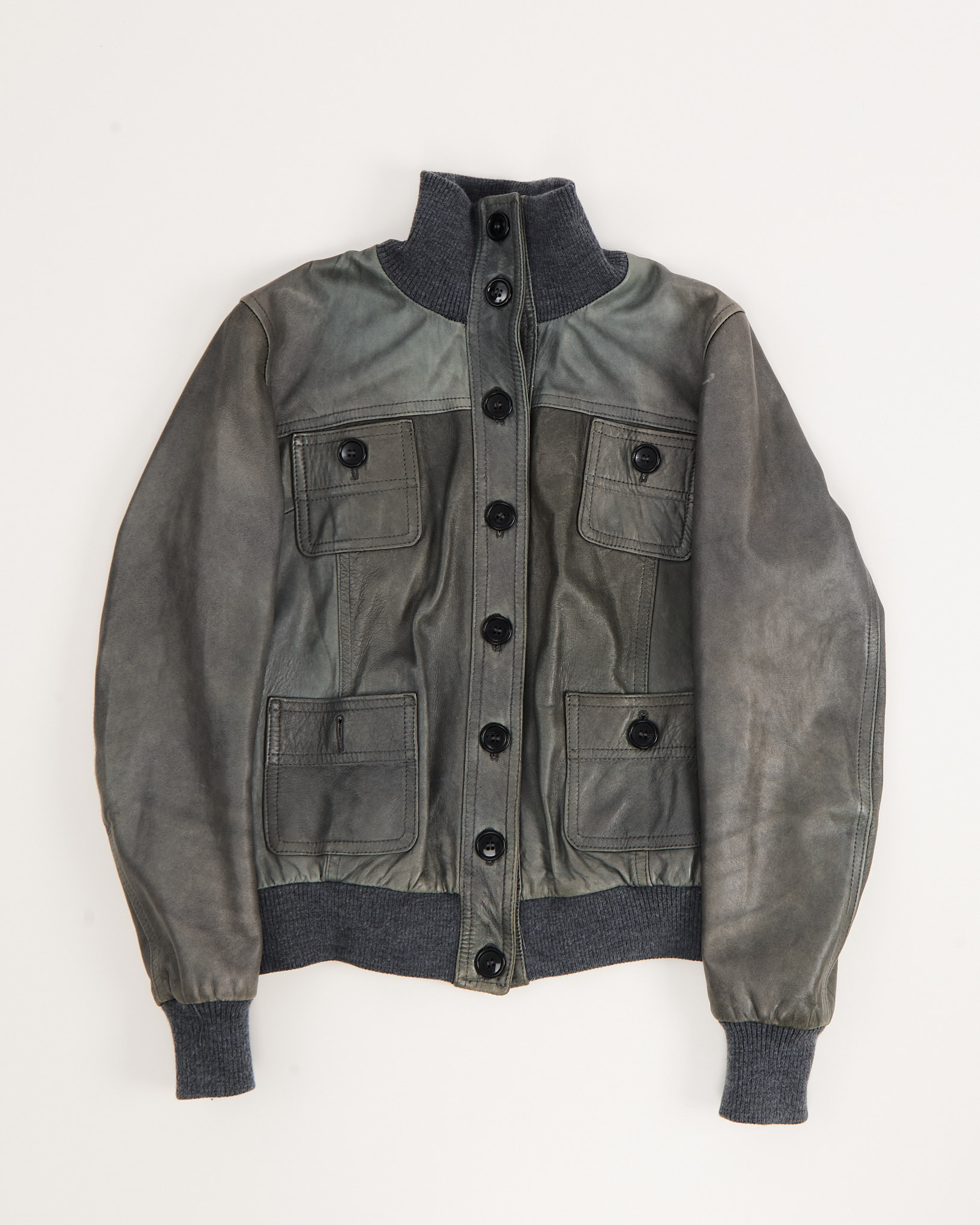 Кожаная куртка-бомбер Effegi Effegi