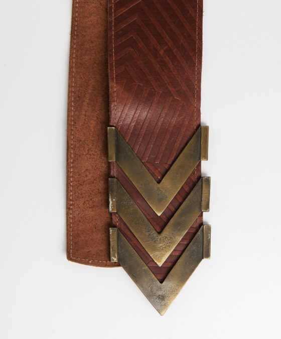 Винтажный ремень из кожи — фото 4