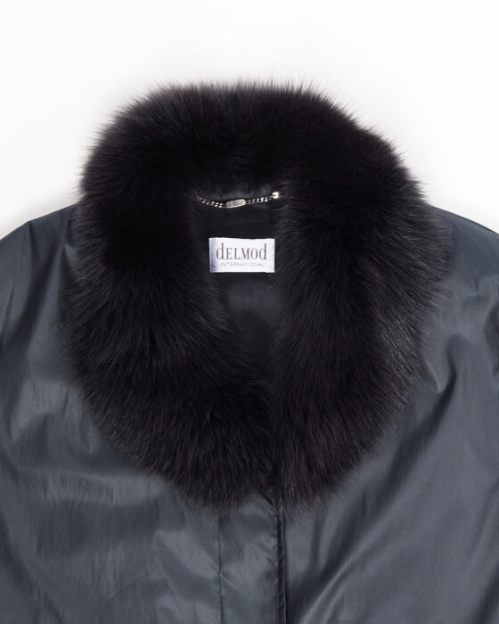 Пальто Delmod с воротником из натурального меха Delmod International — фото 3