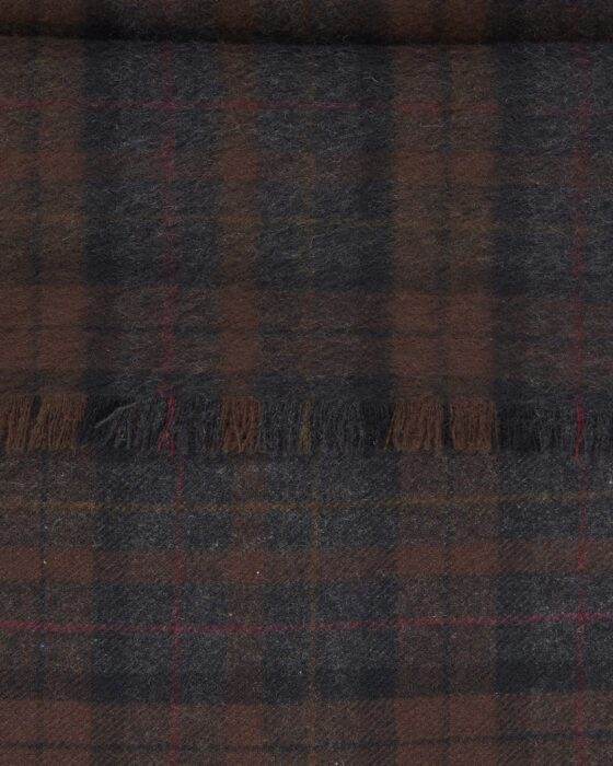 Шарф в клетку из шерсти — фото 2