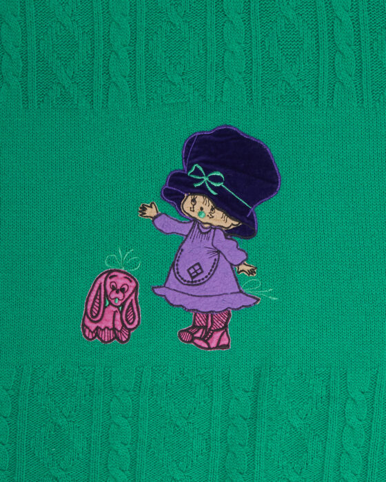 Винтажный свитер с аппликацией — фото 4