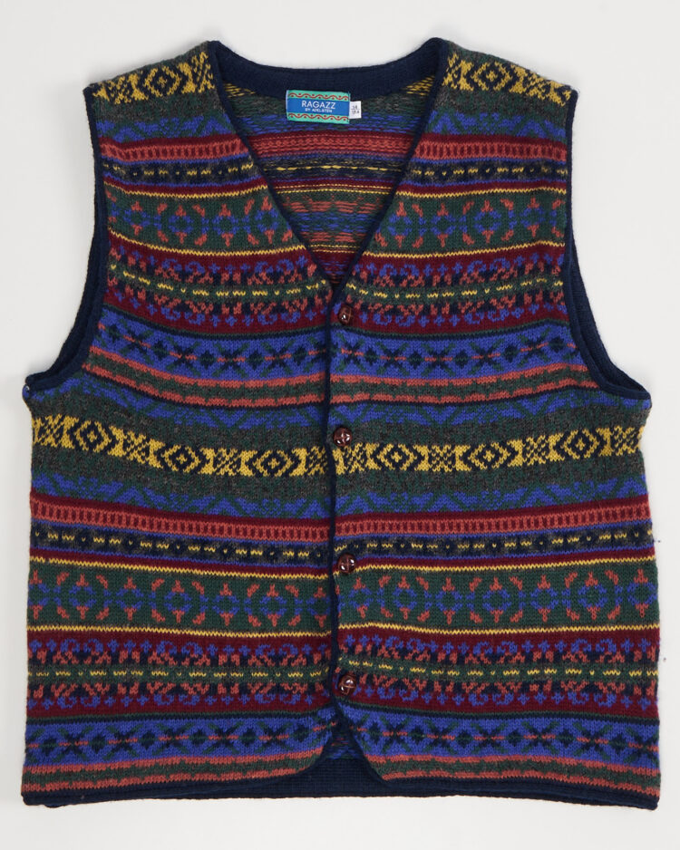Вязаный жилет из шетландской шерсти