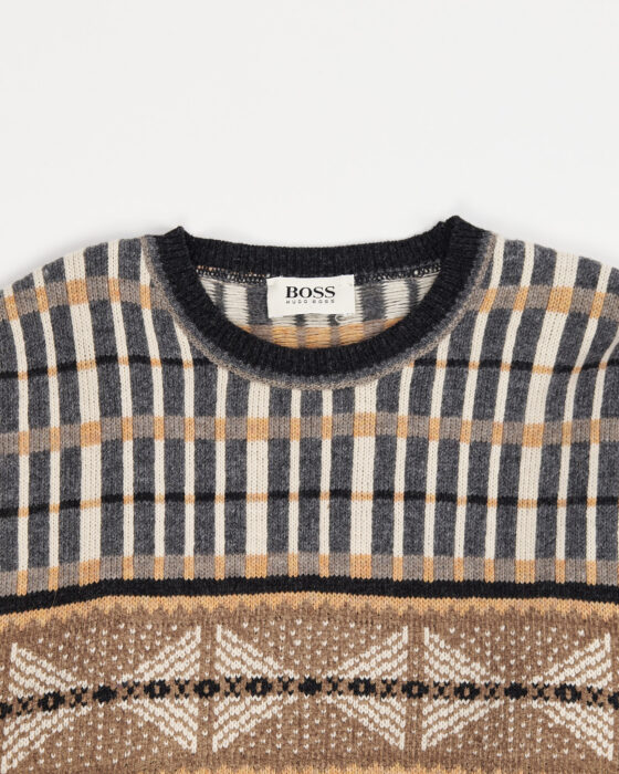 Винтажный свитер Hugo Boss с орнаментом Hugo Boss — фото 4