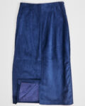 Винтажная замшевая юбка цвета индиго — фото 2
